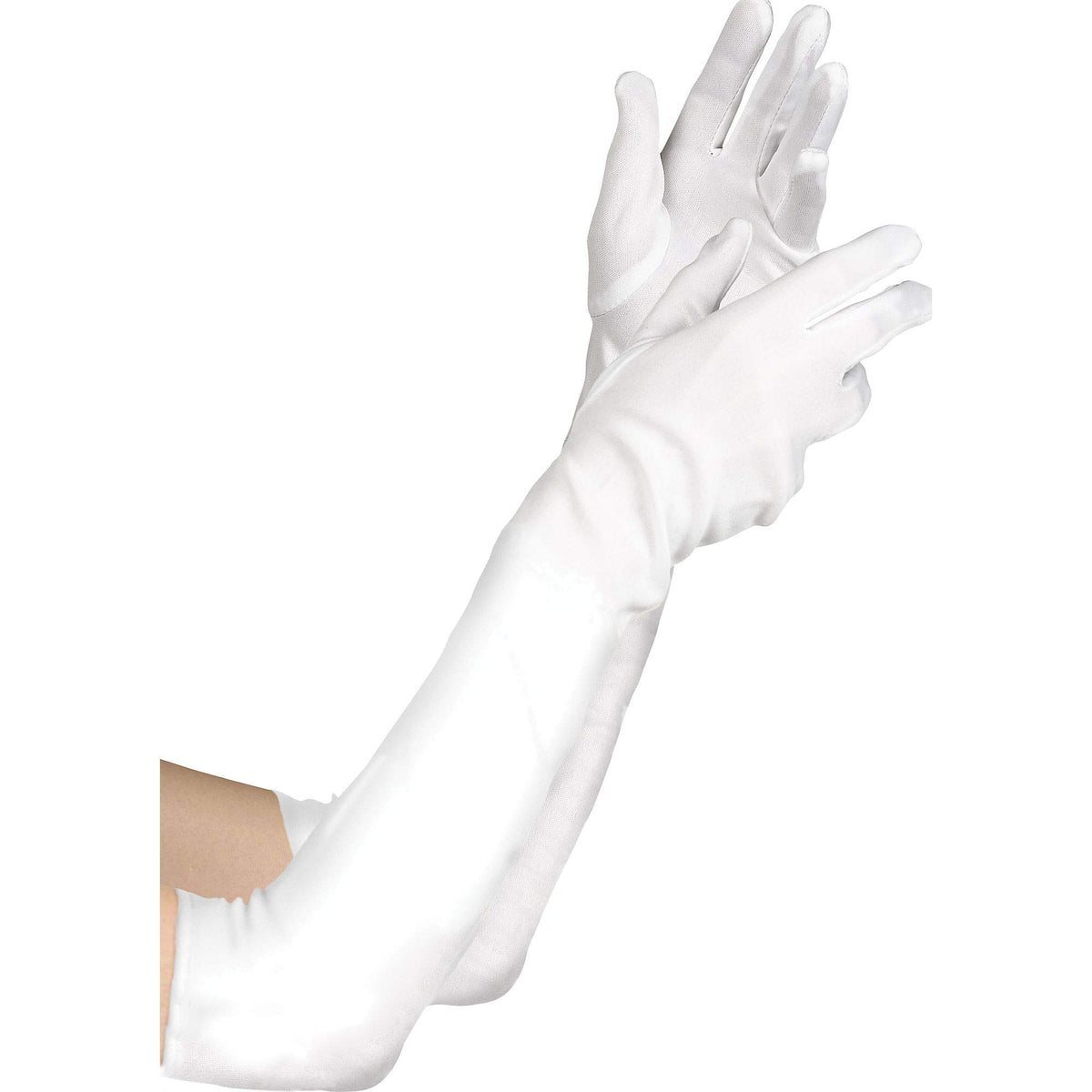 Elegant Long White Gloves for Adults - Case of 48