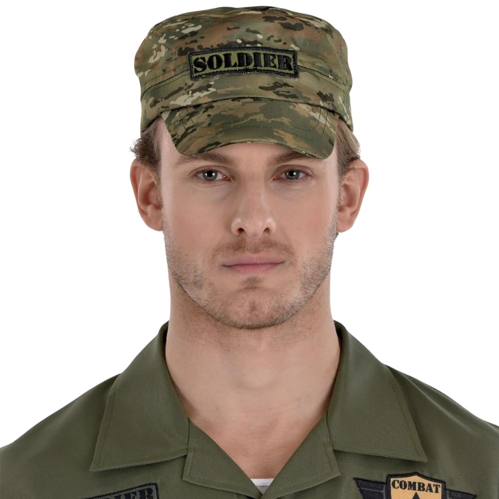 Unisex Soldier Hat Costume Accessory - Pack of 6