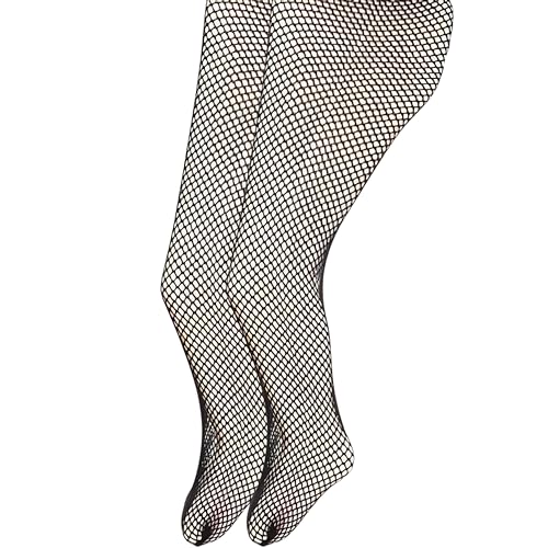 Kids' Black Fishnet Tights - S/M - Pack of 2