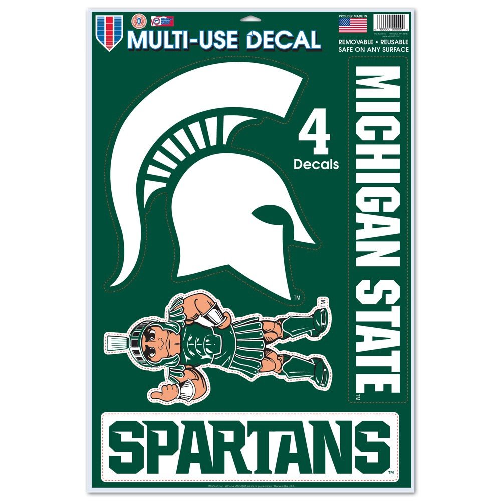 Michigan State Spartans 11x17 Inch Decal Sheet - Case of 6