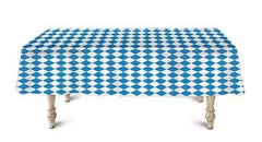 Blue and White Table Cover - 54x108 Inch - Pack of 12