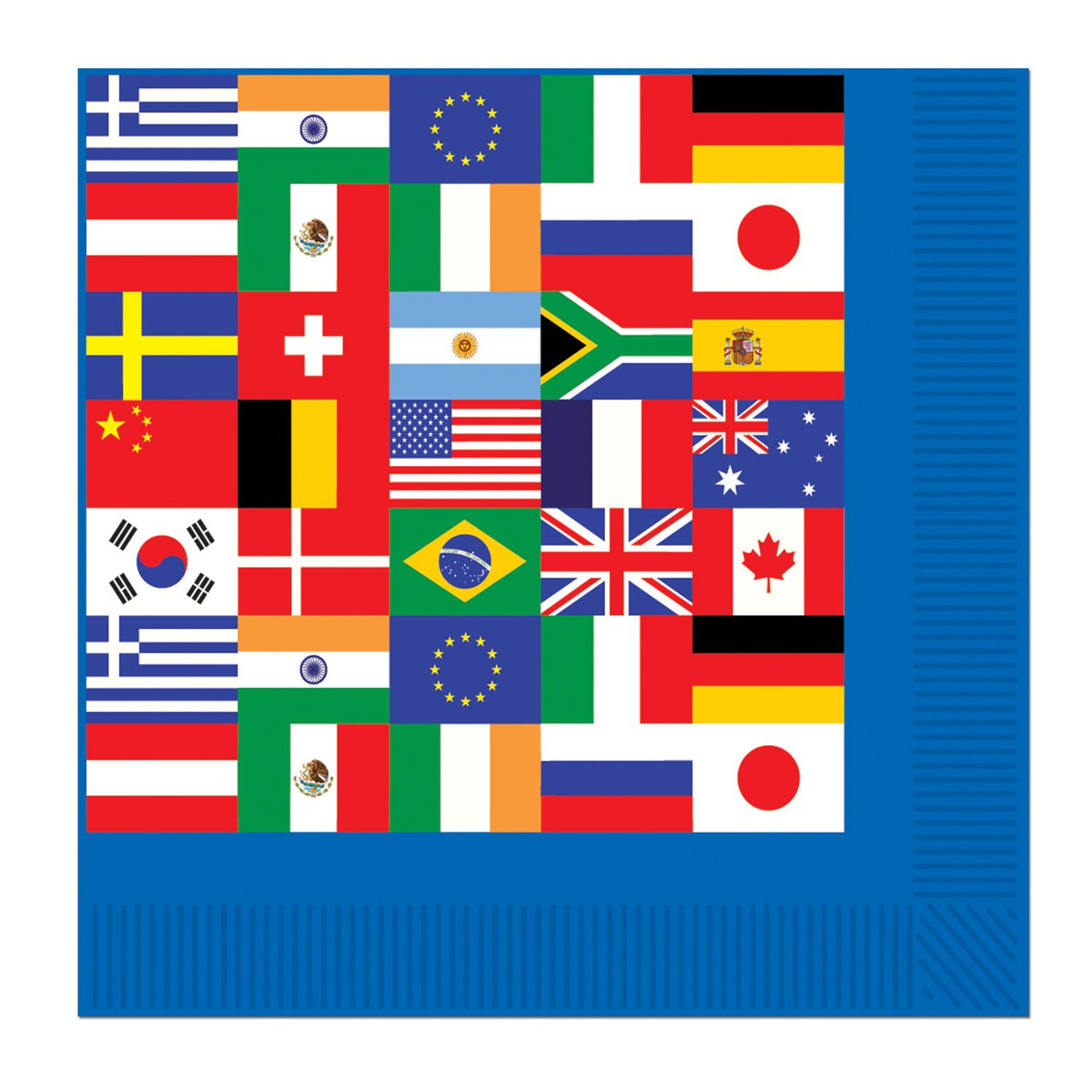 International Flag Lunch Napkins - 16-ct - Case of 12