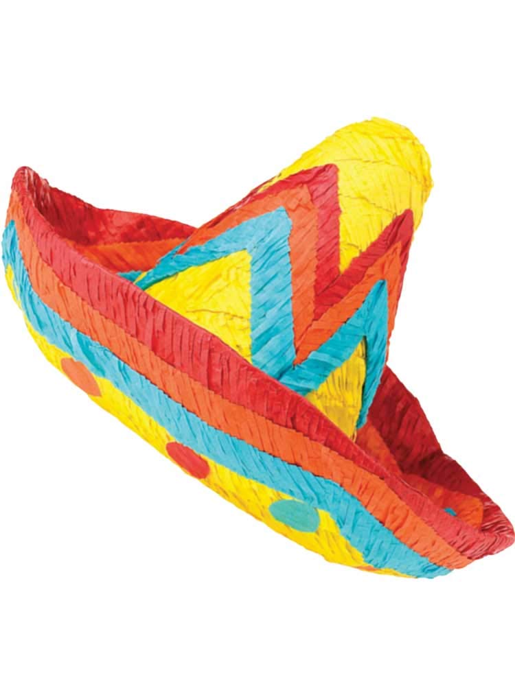 Colorful Sombrero Pinata Party Accessory - Case of 4