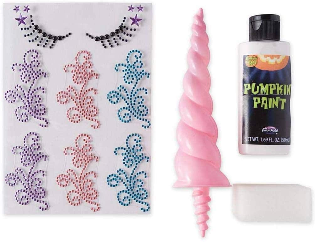 Whimsical Unicorn 3D Pumpkin Decorating Kit - 4 Piece Set - Pack of 6