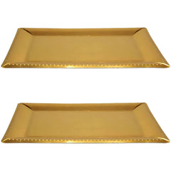 Elegant Gold 16-Inch Catering Trays - Set of 2 - Pack of 4