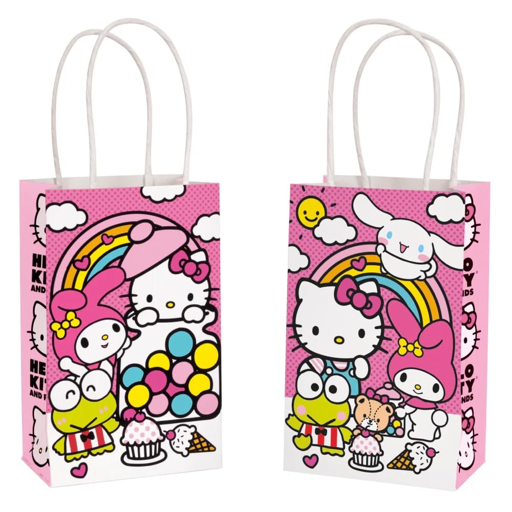 Hello Kitty Printed Party Favor Bags - Pack of 8 - Pack of 2