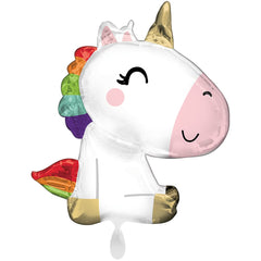 Satin Unicorn Metallic Foil Balloon - Pack of 5