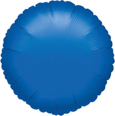 Royal Blue 18-Inch Foil Balloon - Metallic Circle - Pack of 10
