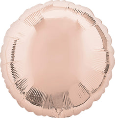 Elegant Rose Gold 18 Foil Circle Balloon - Pack of 5