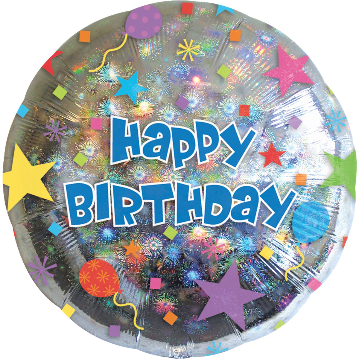 Vibrant 18-inch Happy Birthday Foil Balloon - Pack of 10