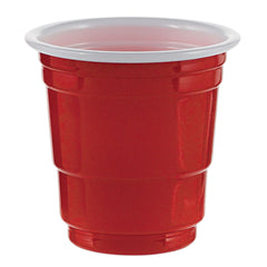 Red Plastic Shot Glasses - 1.5 oz, 30-ct - Case of 72