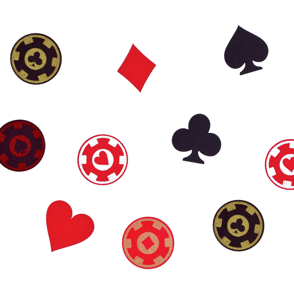 Casino MDF Table Scatter Decoration, Multi-Color, 50-ct - Pack of 9
