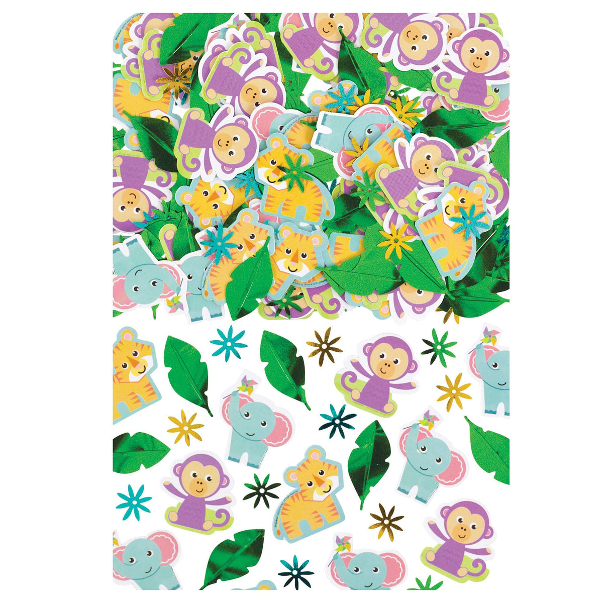 Fisher Price Animal Adventure Baby Shower Confetti - 2.5 oz - Case of 48