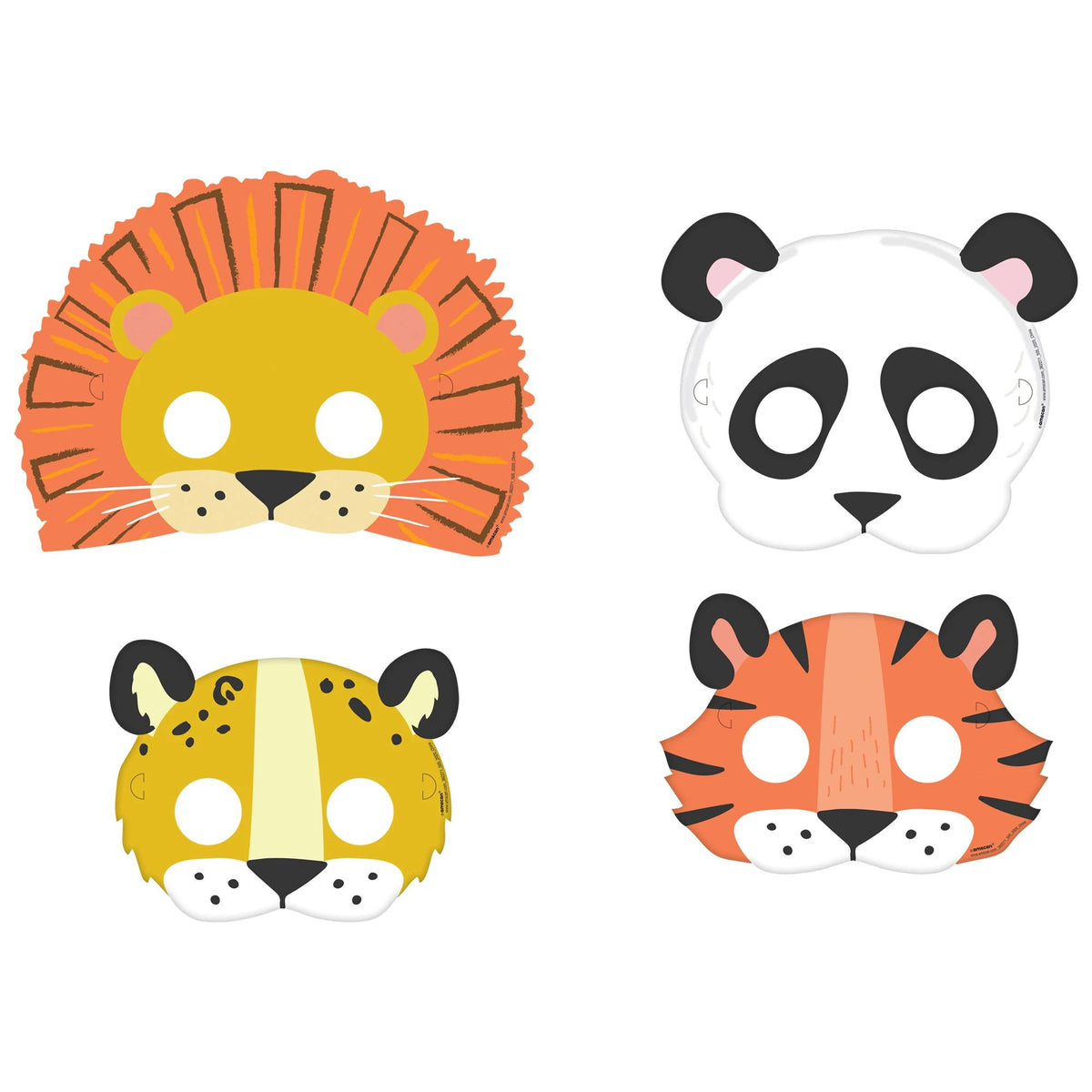 Get Wild Jungle Animal Masks, One Size, 8-pk - Pack of 6