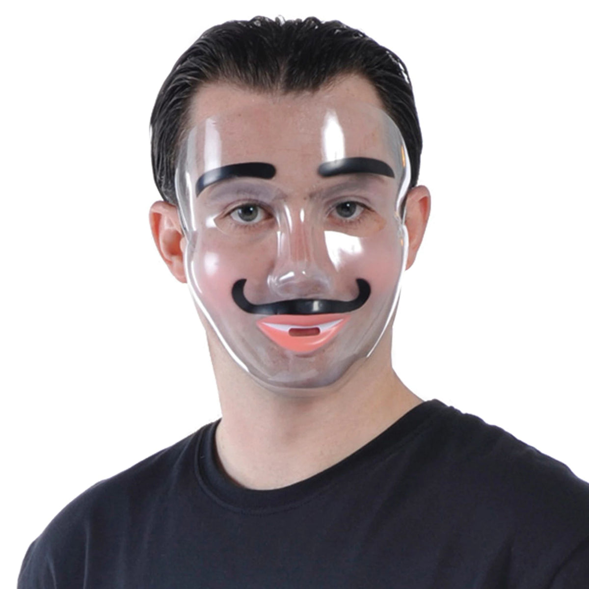 Creepy Face Mask, Clear, One Size, Wearable Costume Accessory - Pack of 36