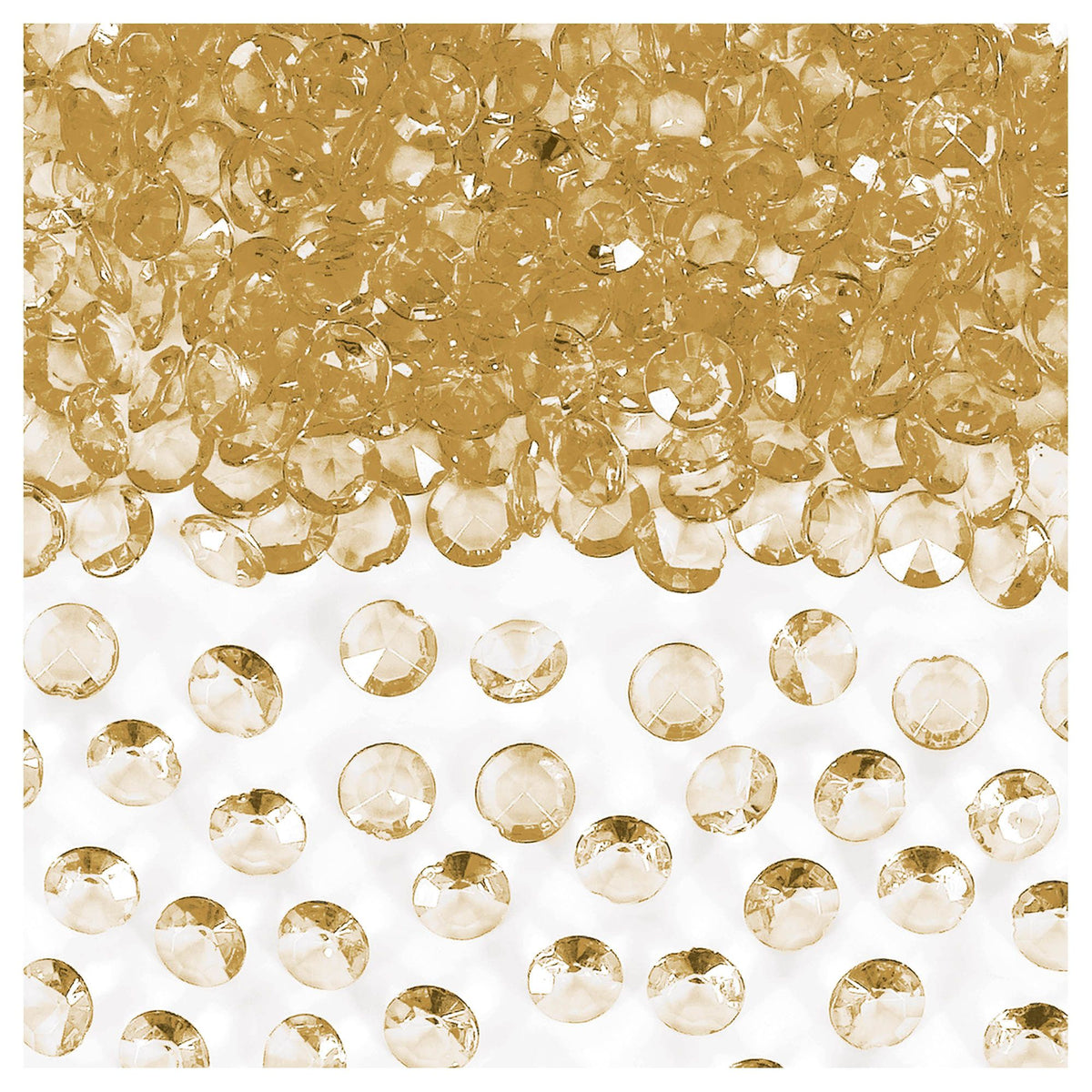 Diamond Confetti Table Scatter Decoration, Gold Clear, 1-oz | Case of 288