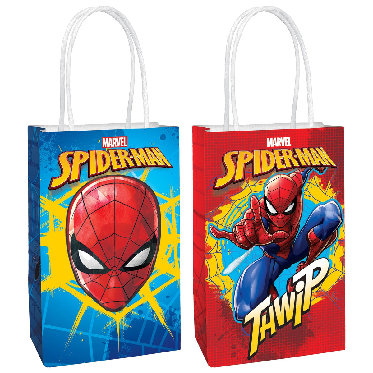 Spider-Man Classic Party Kraft Gift Bags, 8-ct - Pack of 2