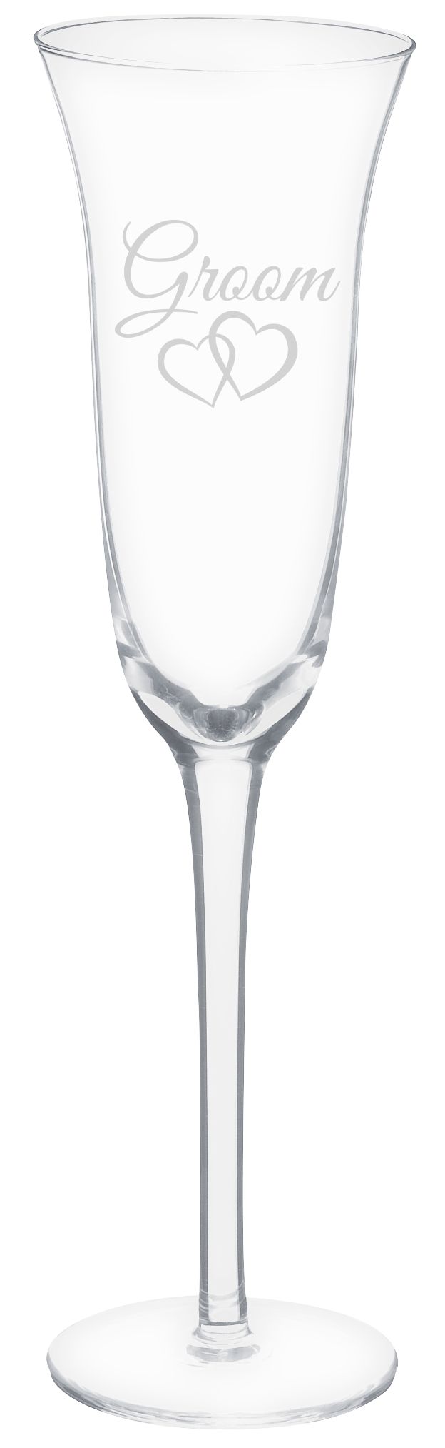 Bride & Groom Toasting Glasses, Clear, 7.4-oz, 2-pk
