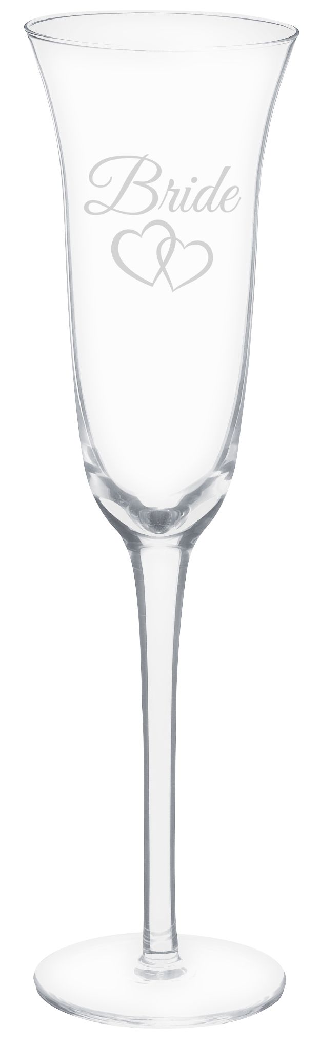 Bride & Groom Toasting Glasses, Clear, 7.4-oz, 2-pk