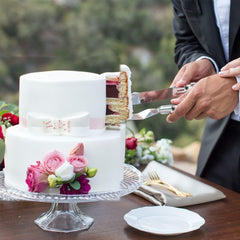 Elegant Electroplated Wedding Cake Server Set