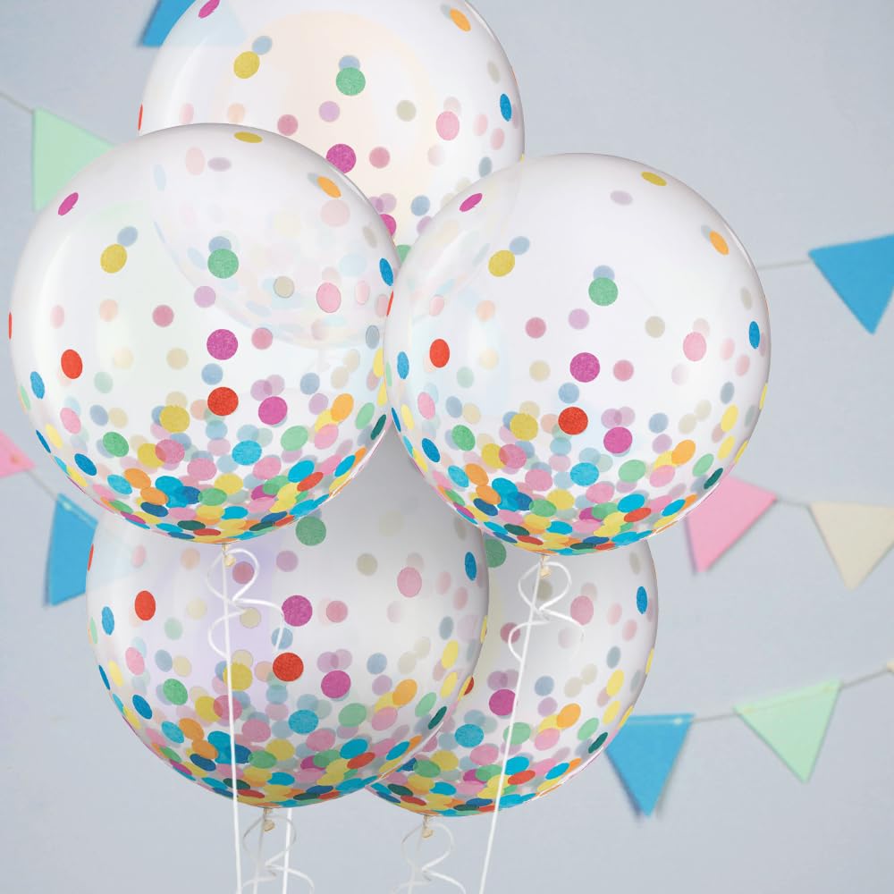 Confetti Latex Balloons, Multicolored, 24-inch, 2-pk