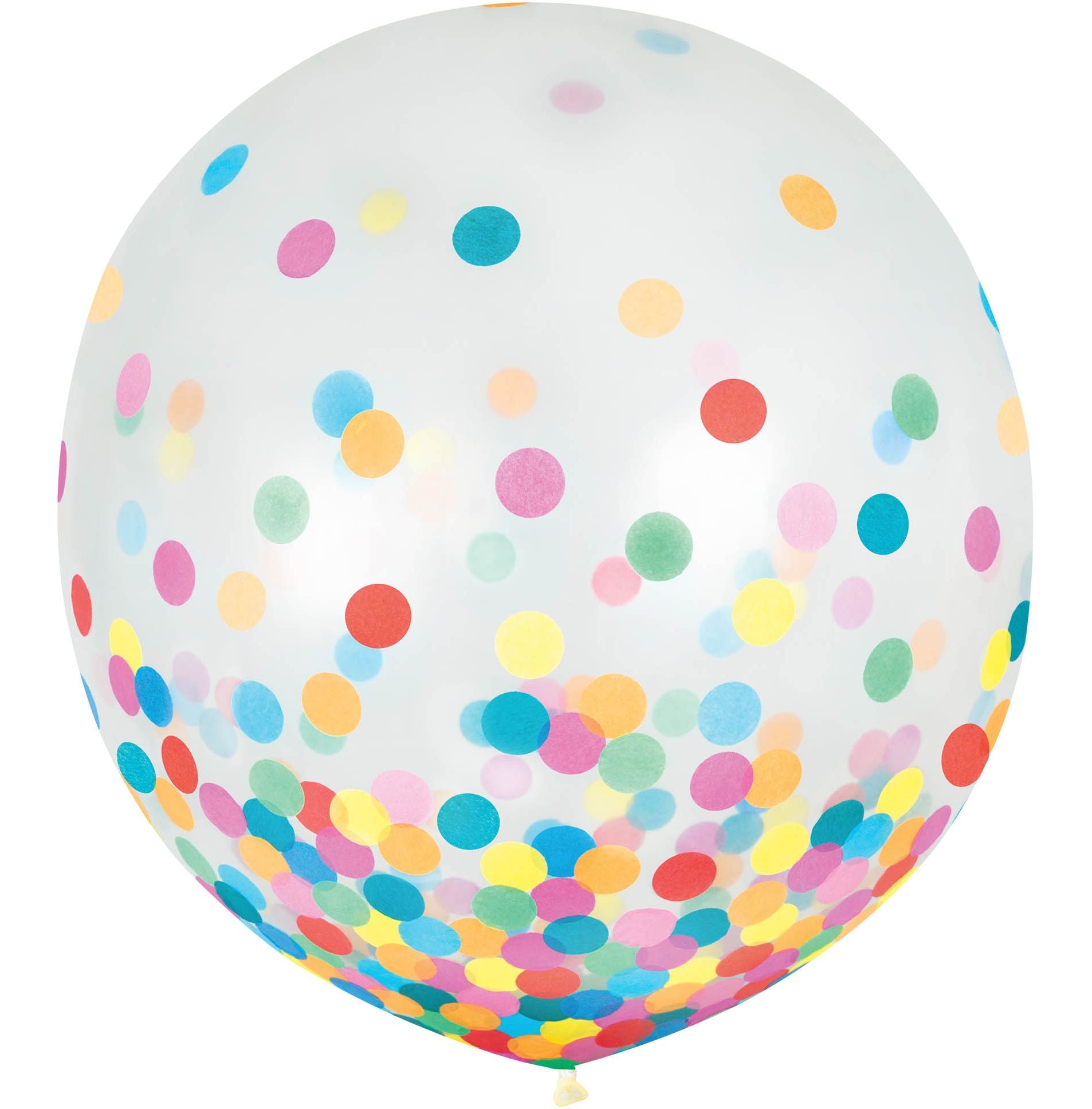Confetti Latex Balloons, Multicolored, 24-inch, 2-pk