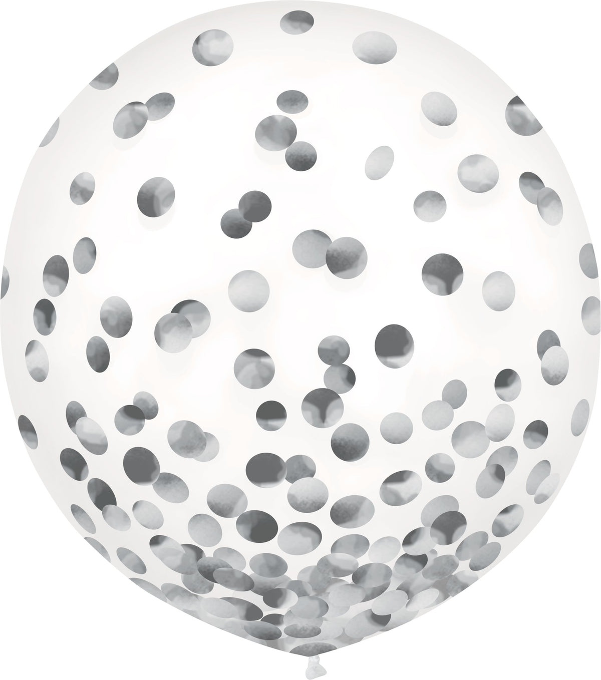 Silver Confetti Latex Balloons, 24-inch, 2-pk