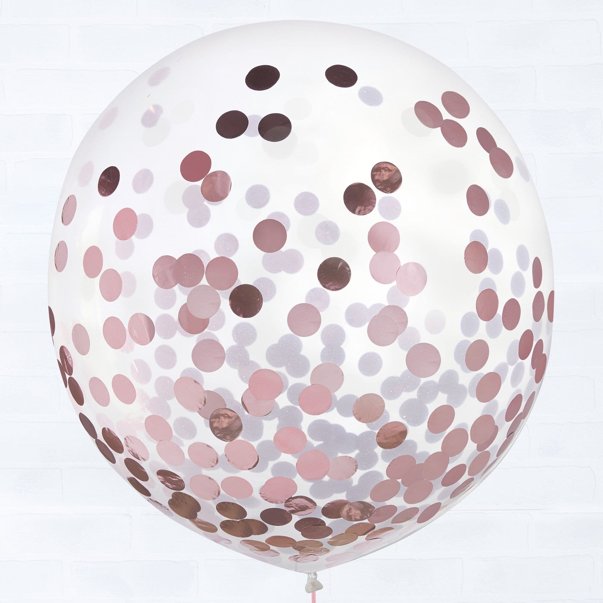 Rose Gold Confetti Latex Balloons, 24-inch, 2-pk