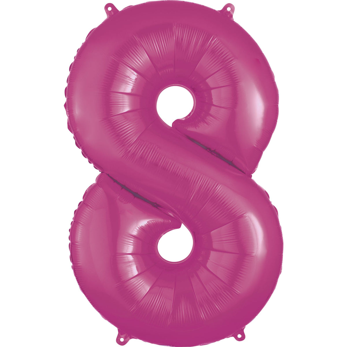 Bright Pink Number 8 Foil Balloon