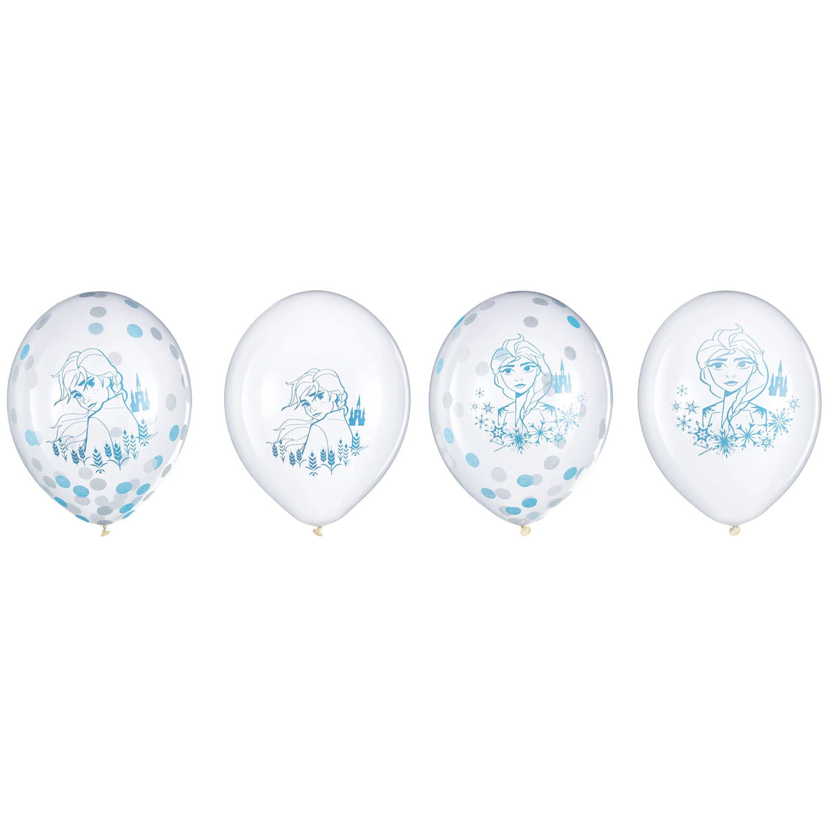 Disney Frozen Confetti Latex Balloons, 12-inch, 6-pk