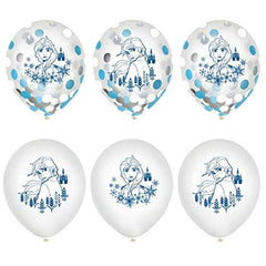 Disney Frozen Confetti Latex Balloons, 12-inch, 6-pk