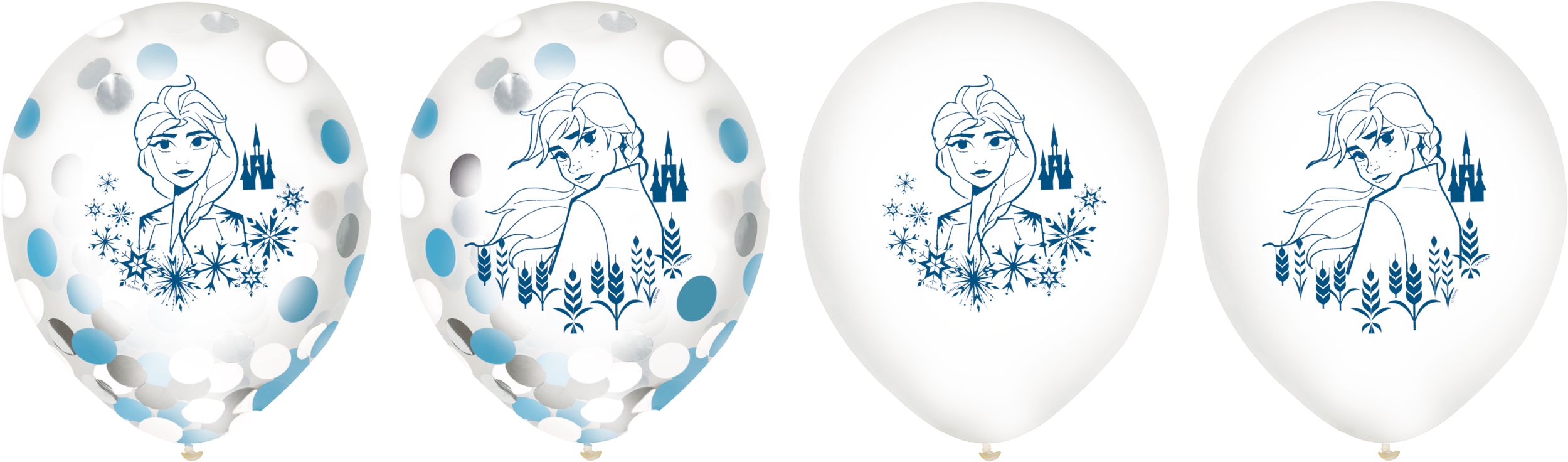 Disney Frozen Confetti Latex Balloons, 12-inch, 6-pk