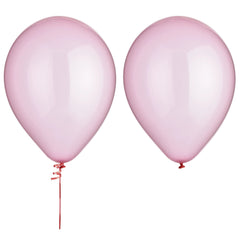 100-Pack Clear Pink Latex Balloons - 11-Inch