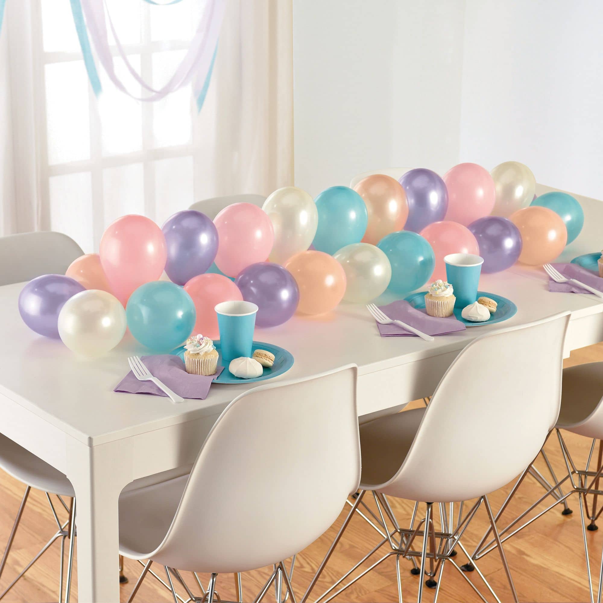 Latex Balloon Table Runner Structure Kit, Clear, 6-ft, for Birthday