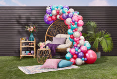 Latex & Foil Balloon Garland Arch Kit, Pink/Purple/Silver/Blue
