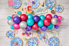 Latex & Foil Balloon Garland Arch Kit, Pink/Purple/Silver/Blue