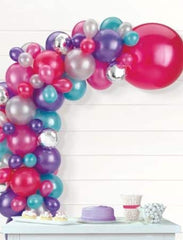 Latex & Foil Balloon Garland Arch Kit, Pink/Purple/Silver/Blue