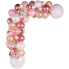 Latex Balloon Garland Arch Kit, Pink/Rose Gold, 74-count