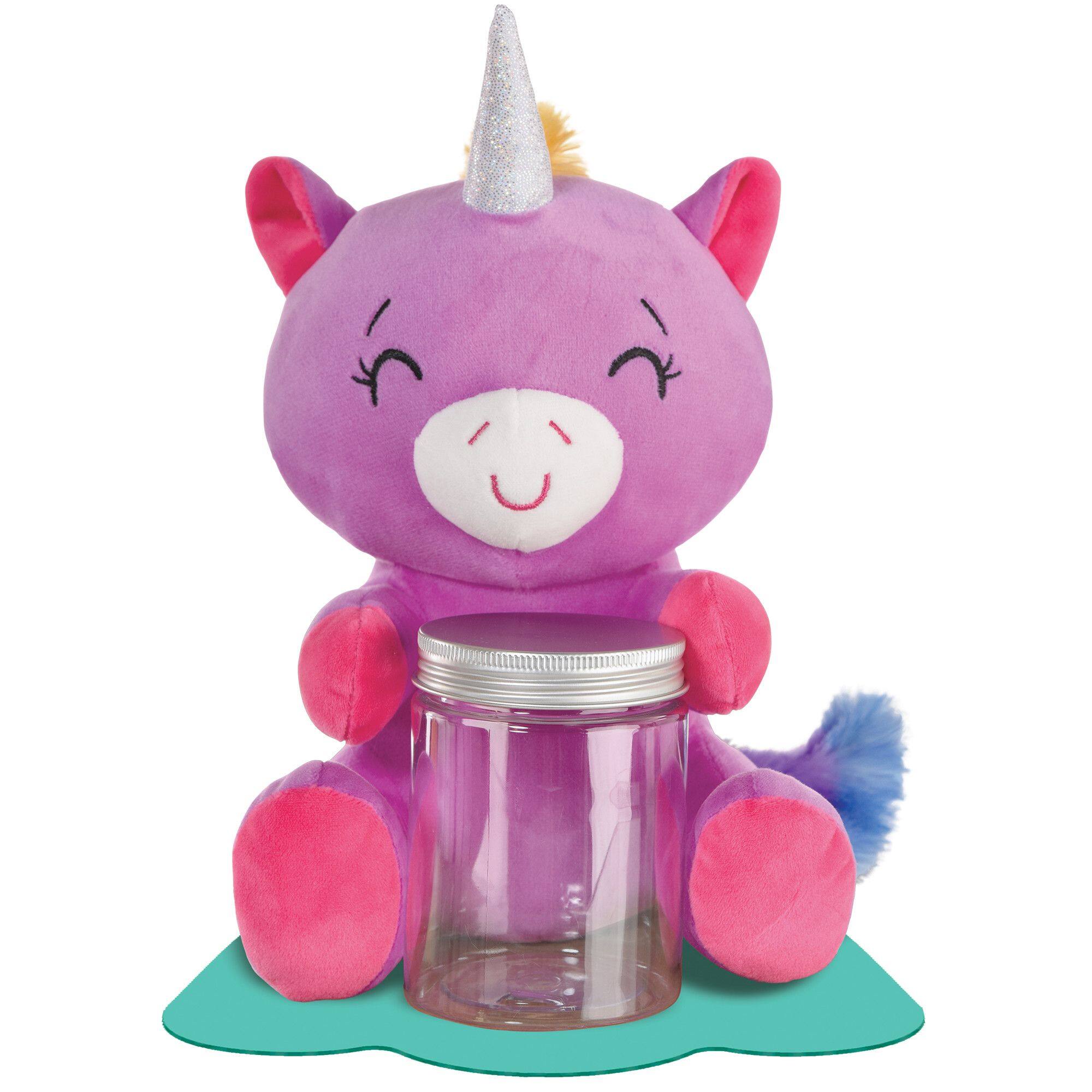 Unicorn Plush Balloon Weight Jar Accessory, Purple/Pink, 4 inch