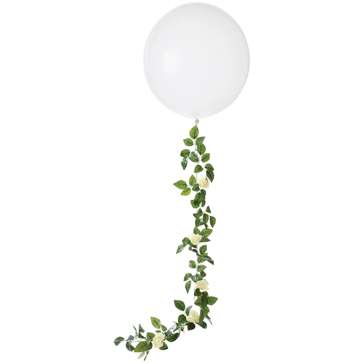 Greenery Leaves & Flowers 24-inch Balloon Tail Accessory, 6-foot