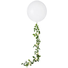 Greenery Leaves & Flowers 24-inch Balloon Tail Accessory, 6-foot
