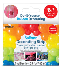 DIY Customizable Balloon Decorating Strip Roll, Clear, 25-ft