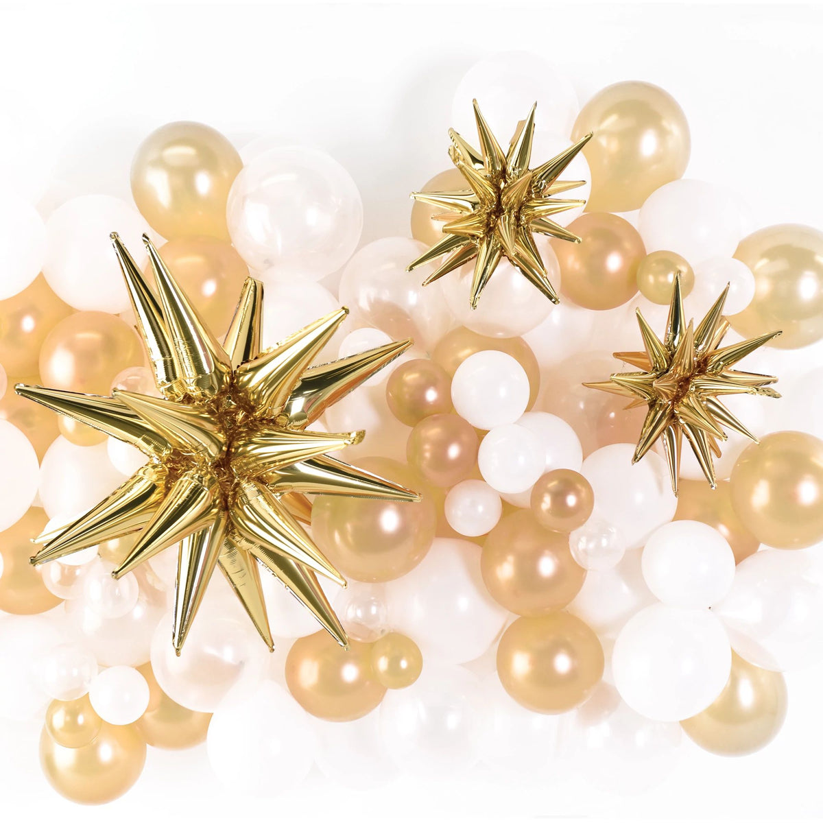 Gold Foil Starburst Balloon Set