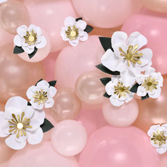 White Flower Accent Balloon Kit, 1.3-inch, 12-pk