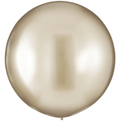Luxurious Gold Metallic 24-inch Latex Balloons - 4 Pack