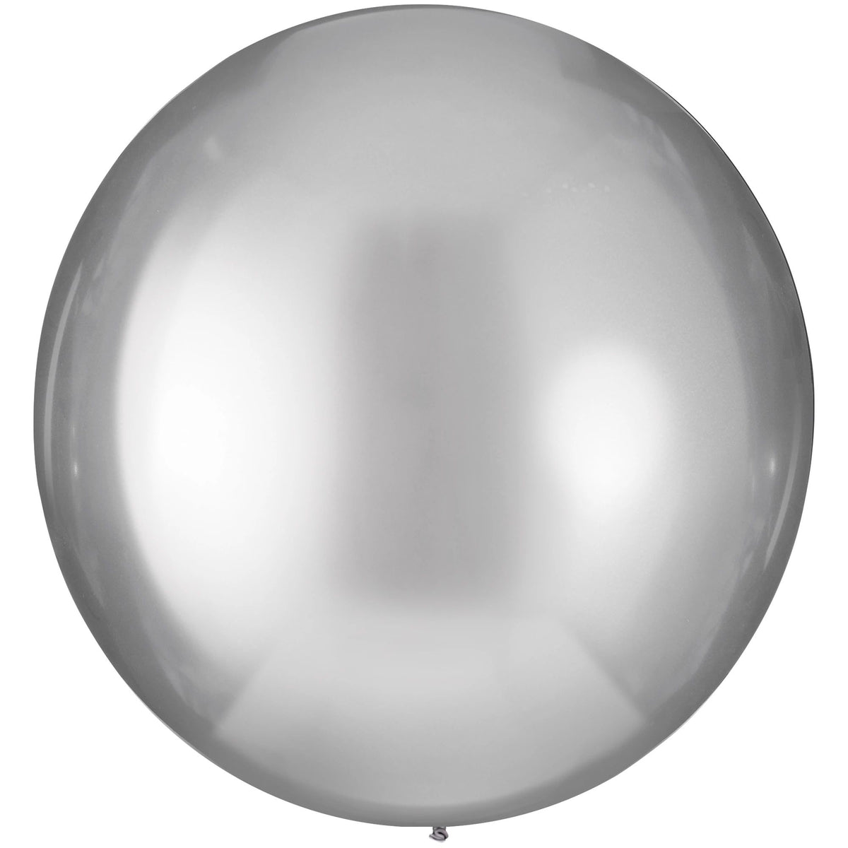 24-inch Platinum Metallic Silver Latex Balloons - 4 Pack