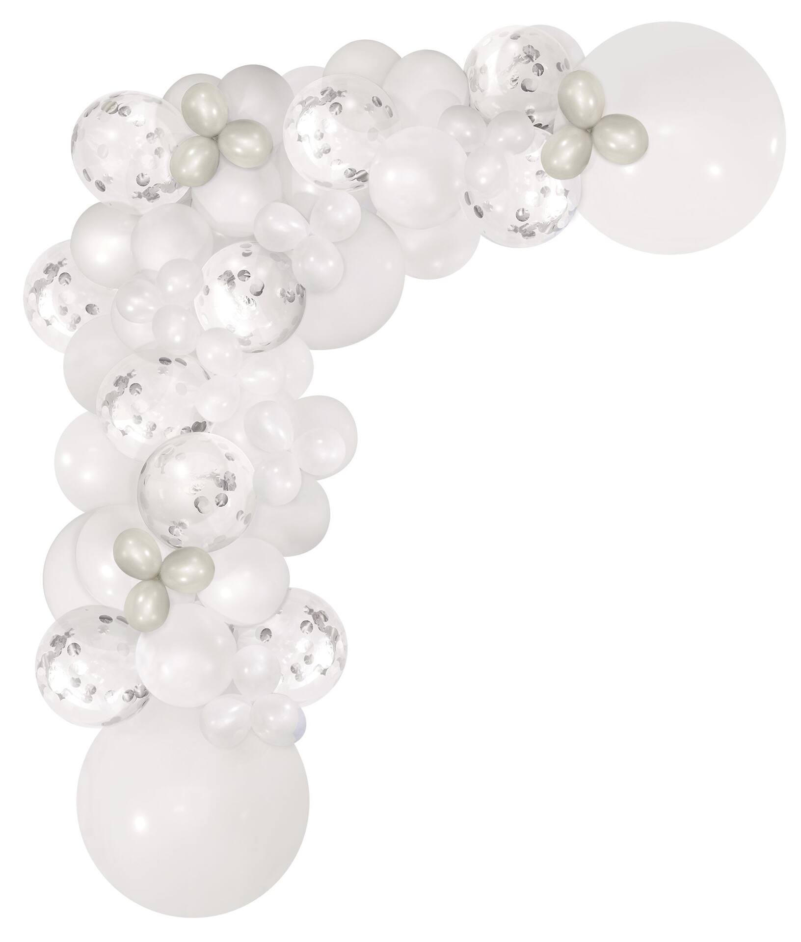 Latex Balloon Garland Arch Kit, Gold, Silver, White