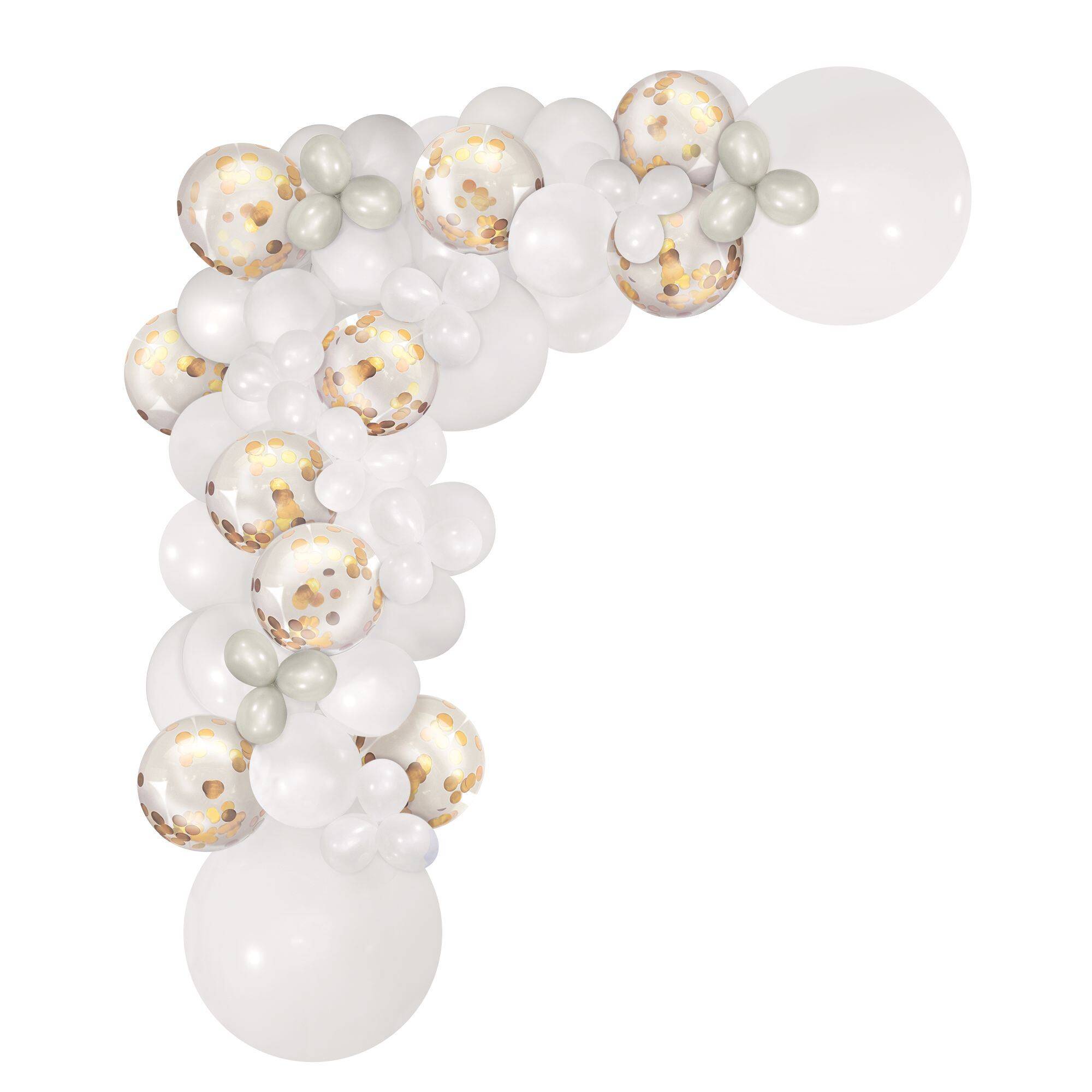 Latex Balloon Garland Arch Kit, Gold, Silver, White