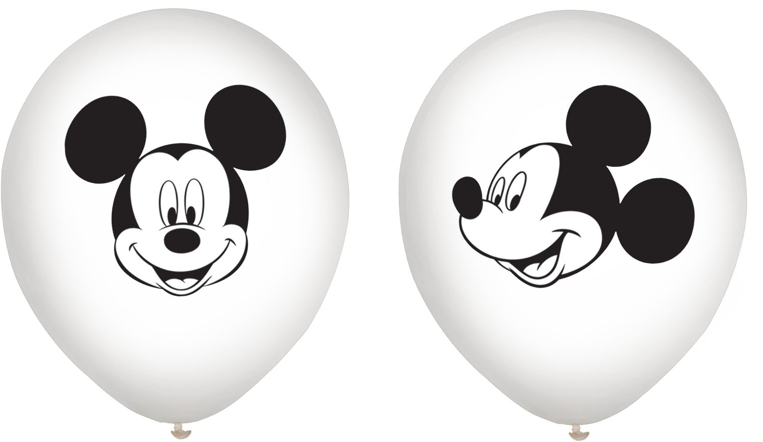 Disney Mickey Mouse Confetti Latex Balloons, Black/Yellow/Red, 12-inch, 6-pk