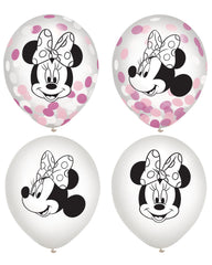 Disney Minnie Mouse Confetti Latex Balloons, 12-inch, 6-pk